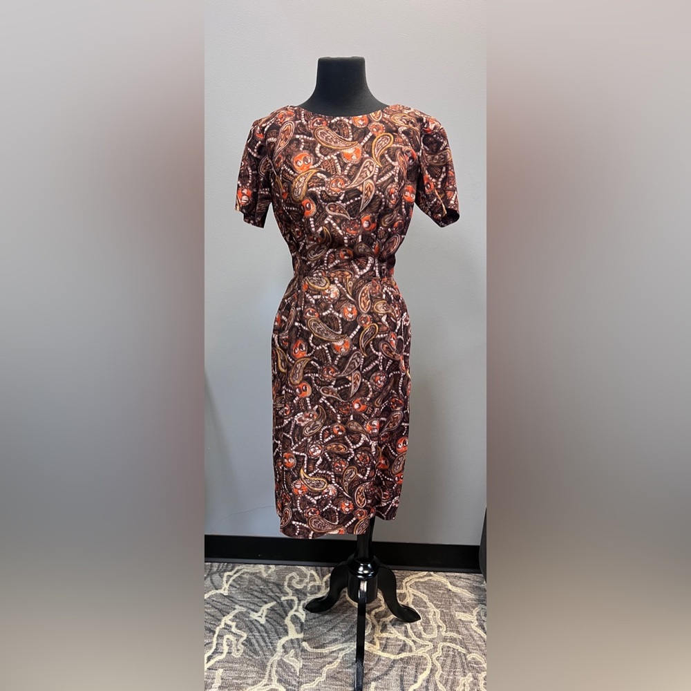 Vintage Custom-Made Paisley Dress - Circa 1960s